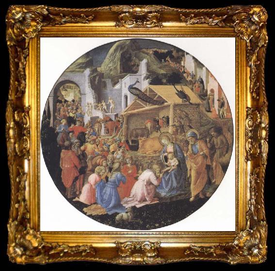 framed  Sandro Botticelli Filippo Lippi,Adoration of the Magi, ta009-2